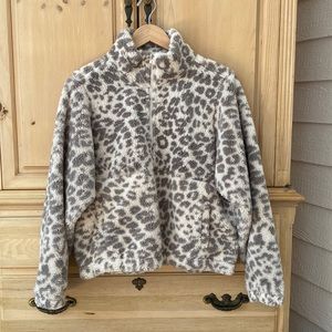 Z Supply Fleece 3/4 Zip Jacket - medium